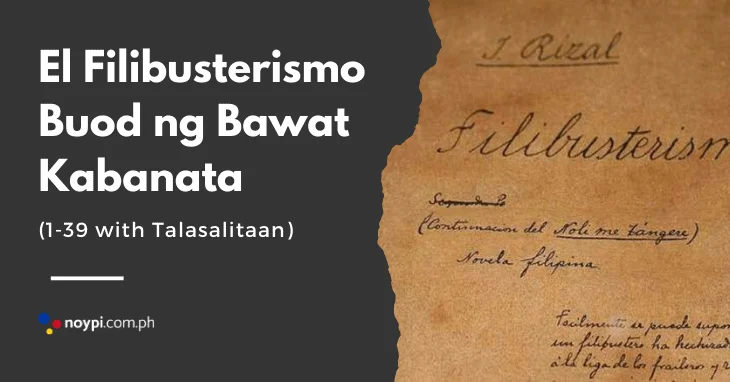 El Filibusterismo Buod Ng Bawat Kabanata 1 39 W Talasalitaan 