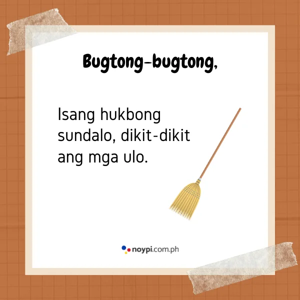 Bugtong-bugtong,
Isang hukbong sundalo, dikit-dikit ang mga ulo.