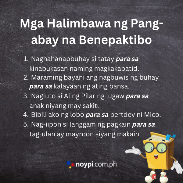 Mga Halimbawa ng Pang-abay na Benepaktibo