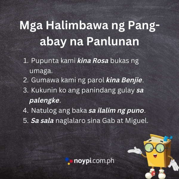 Mga Halimbawa ng Pang-abay na Panlunan