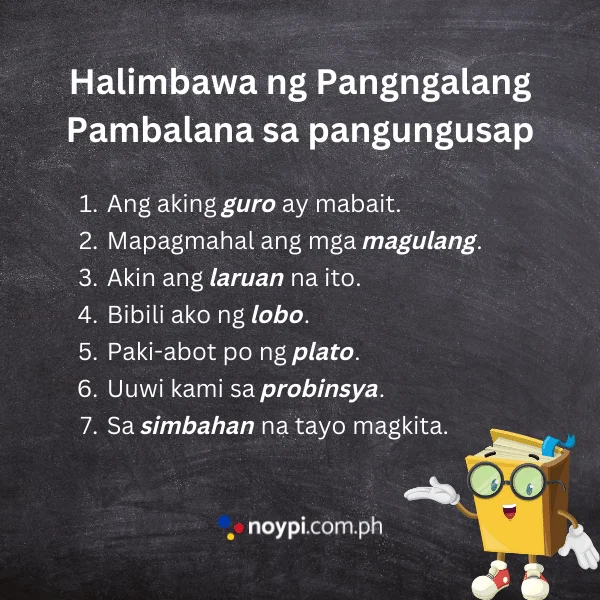 Mga Halimbawa ng Pangngalang Pambalana sa pangungusap