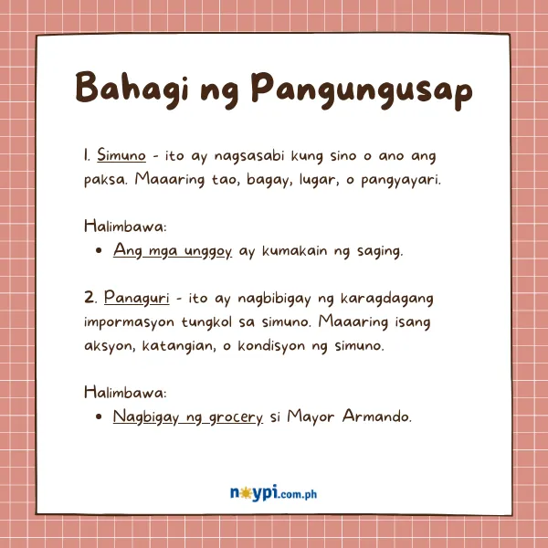 Pangungusap Mga Halimbawa Bahagi Kayarian Ayos Uri Atbp • Ph 1555