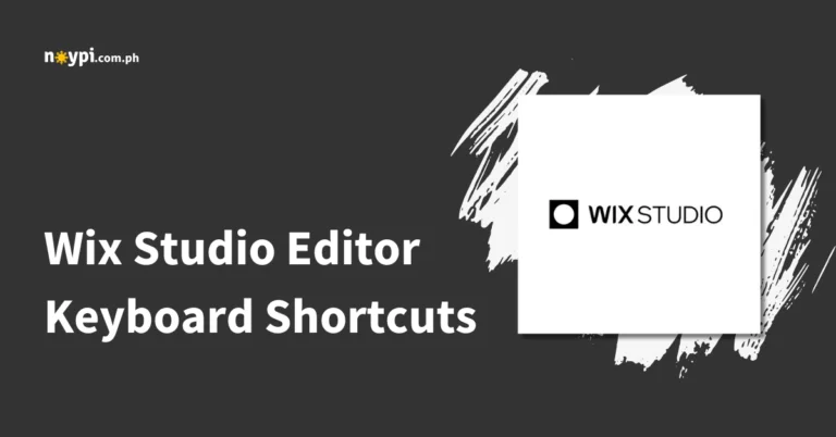 Wix Studio Editor Keyboard Shortcuts
