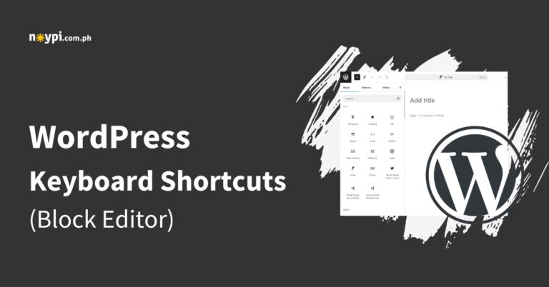 WordPress Keyboard Shortcuts (Block Editor)