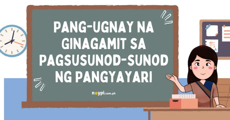 Pang-ugnay sa Pagsusunod-sunod ng Pangyayari